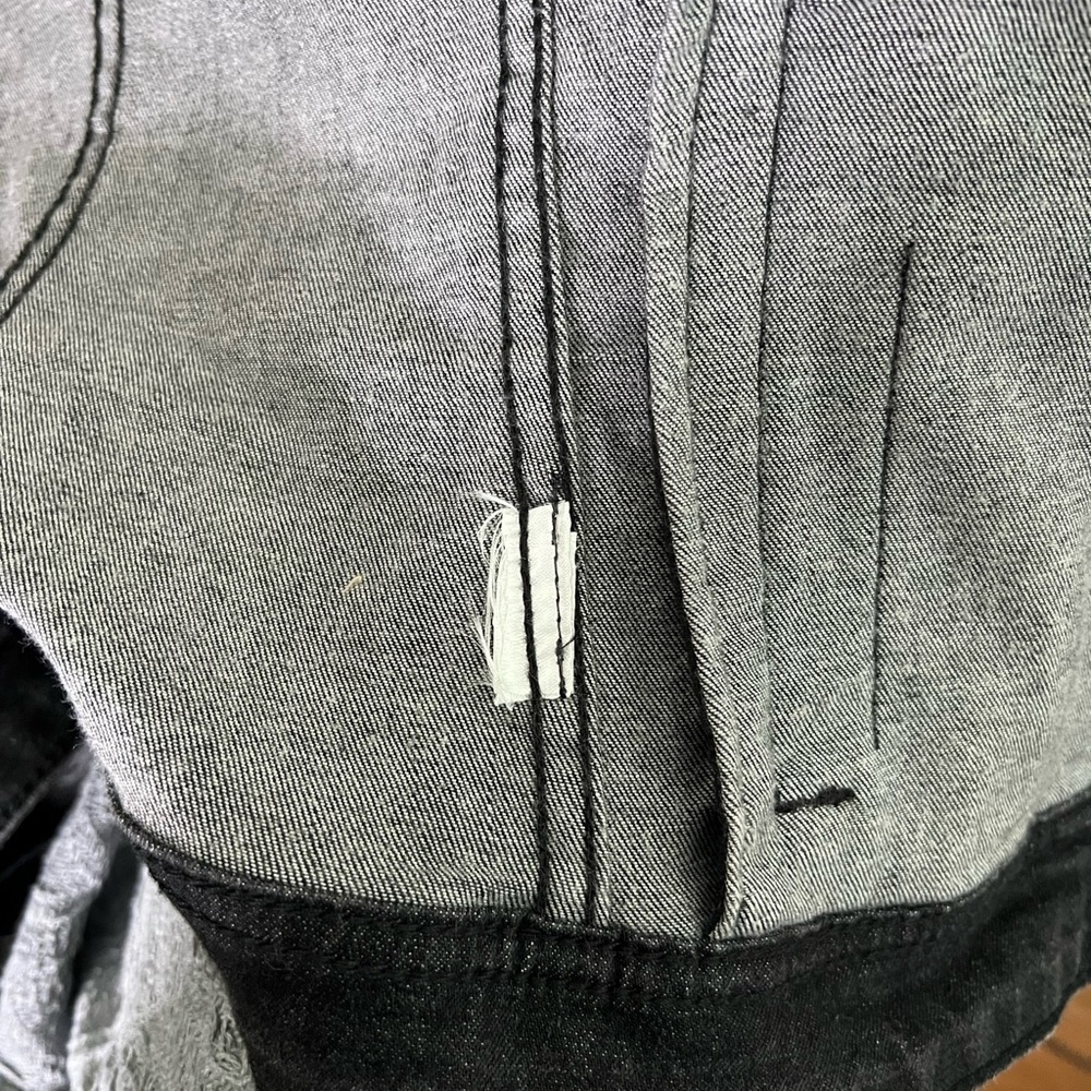 A/X Armni Exchange black denim jean jacket - Picture 6 of 7